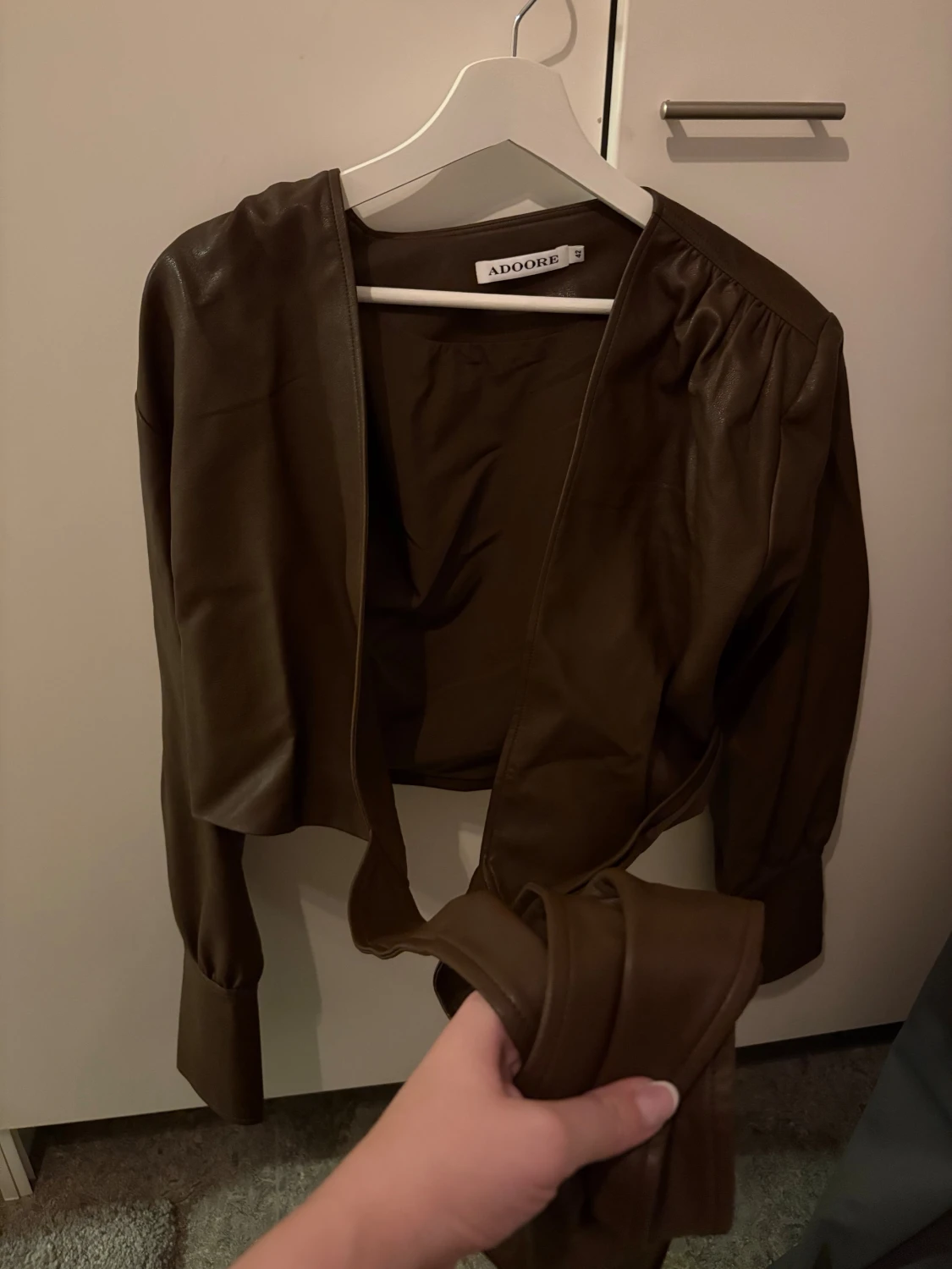 Adoore Sienna Blouse Vegan leather brown  - 1