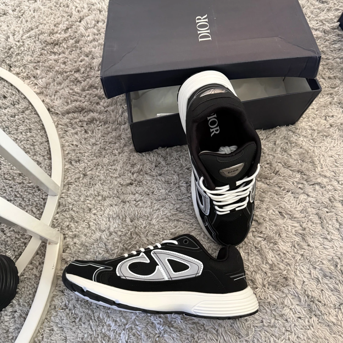 Svarta Dior sneakers med vit sula - 2