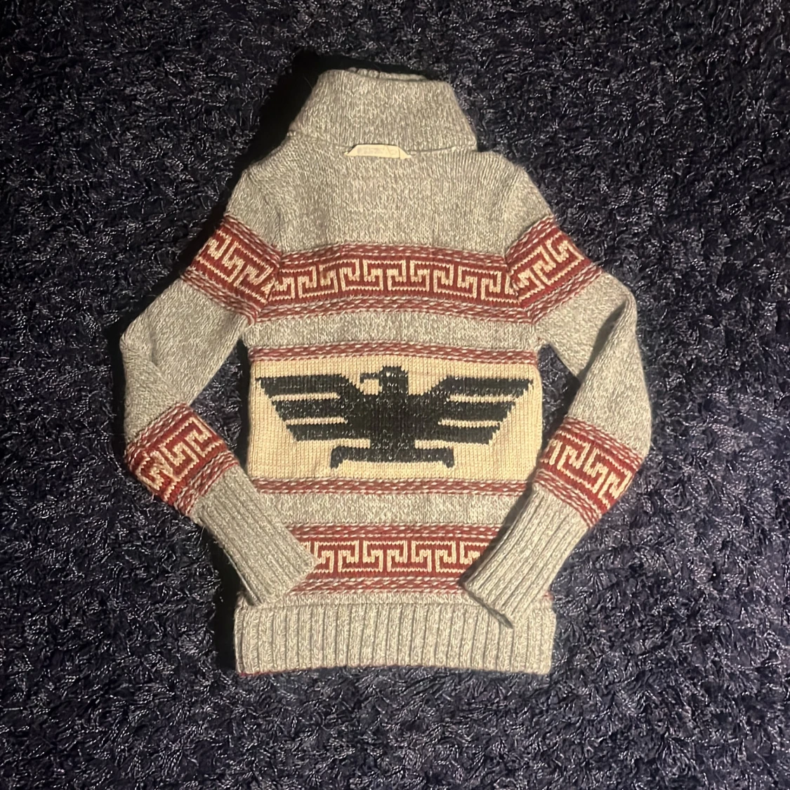 Stickad kofta från Superdry med mönster - 1