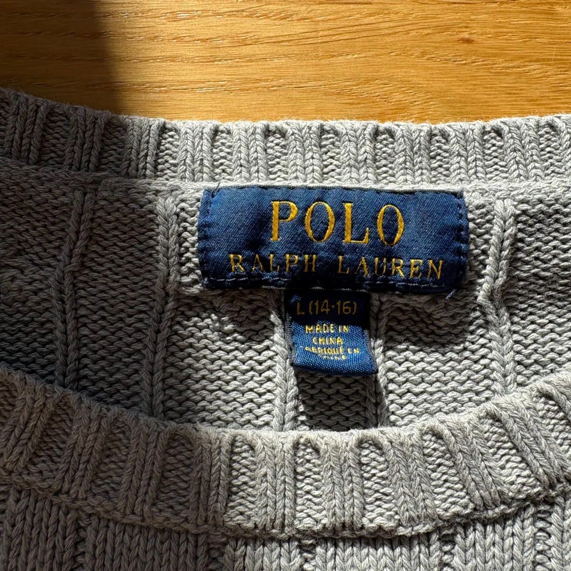 Grå kabelstickad tröja Polo Ralph Lauren - 4
