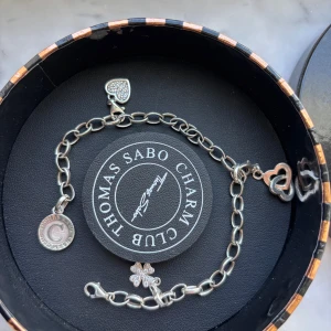 Thomas Sabo armband  - Super fint silver armband från Thomas Sabo, säljer med berlockerna. Det är köpt i deras butik och är i super fint skick! Skriv om ni har gorgon funderingar🩷storleken är 19,50!