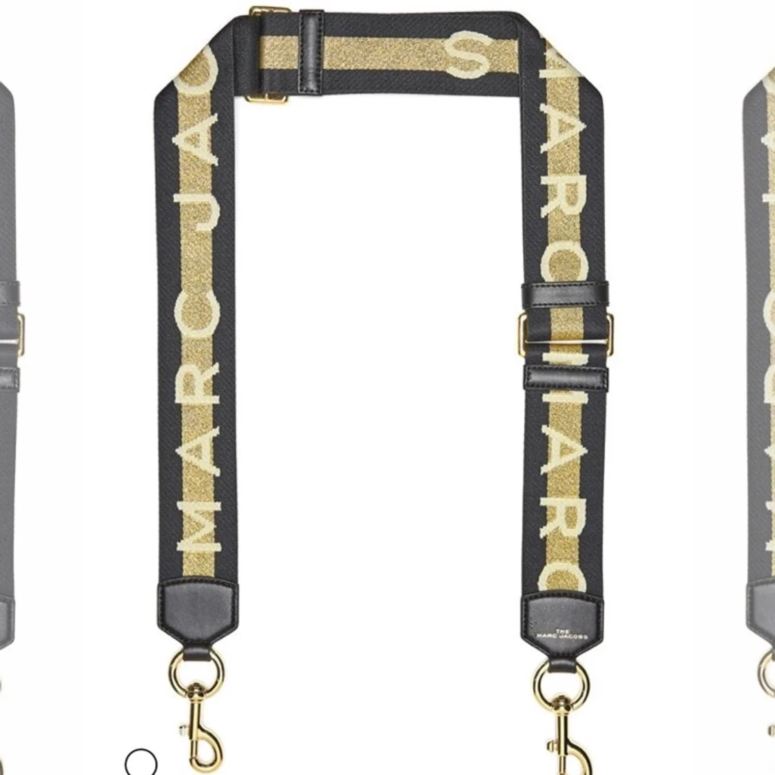 Axelrem från Marc Jacobs i svart och guld