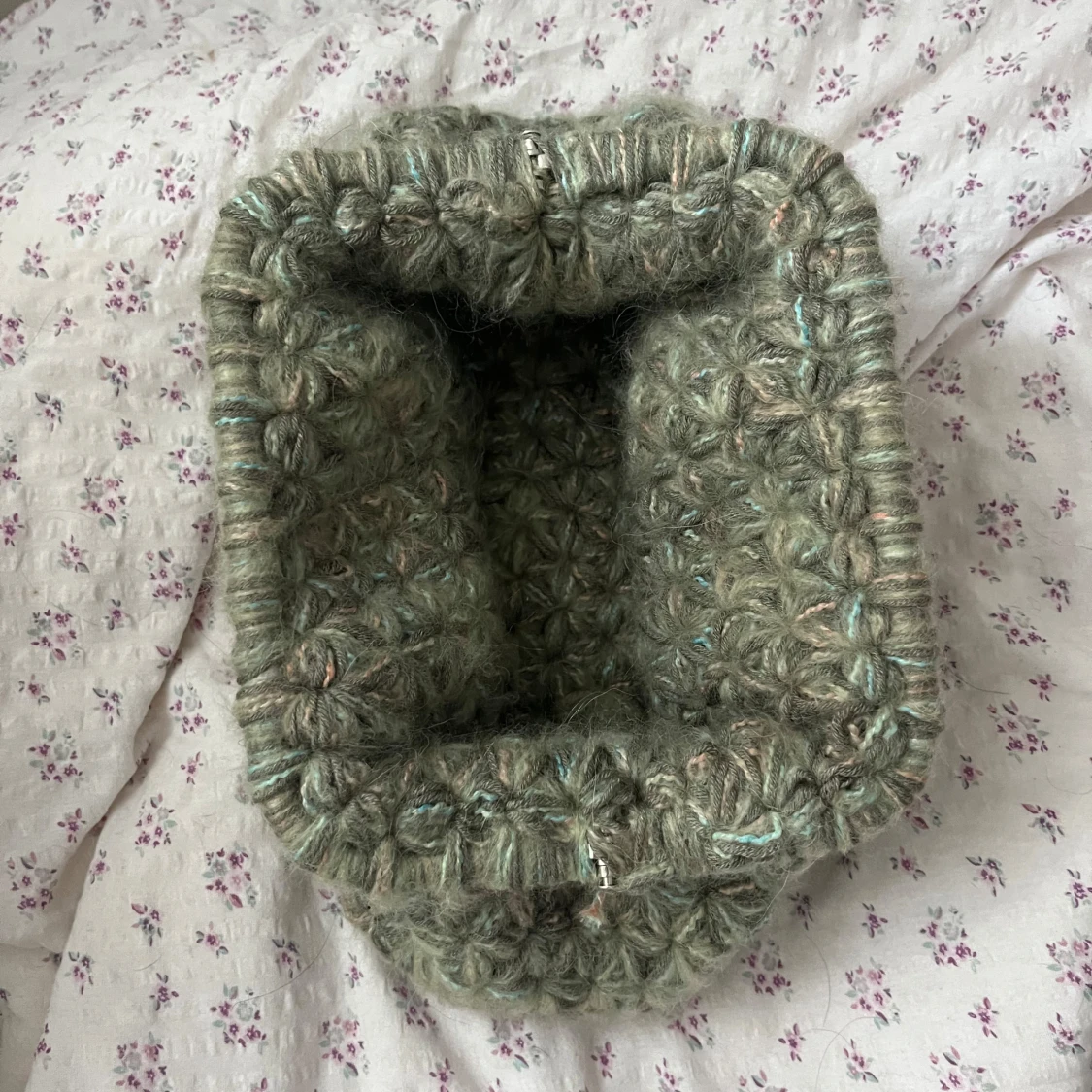 Jättefin grön virkad clutch!!! - 3