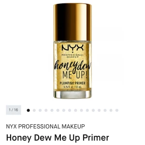 NYX Honey Dew Me Up Primer - Jag säljer nu min NYX Honey primer. Perfekt för att ge huden en fräsch och återfuktad look innan sminket och för att få sminket att hålla. Endast testad en gång, säljer den då den inte kommer till användning mitt pris 180 nytt pris ca 250💗