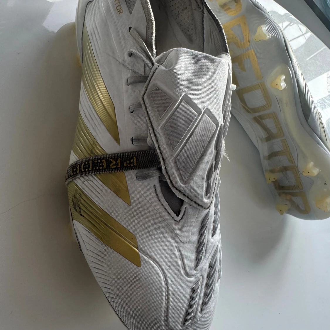 Adidas Predator Elite fotbollsskor vit/guld - 1