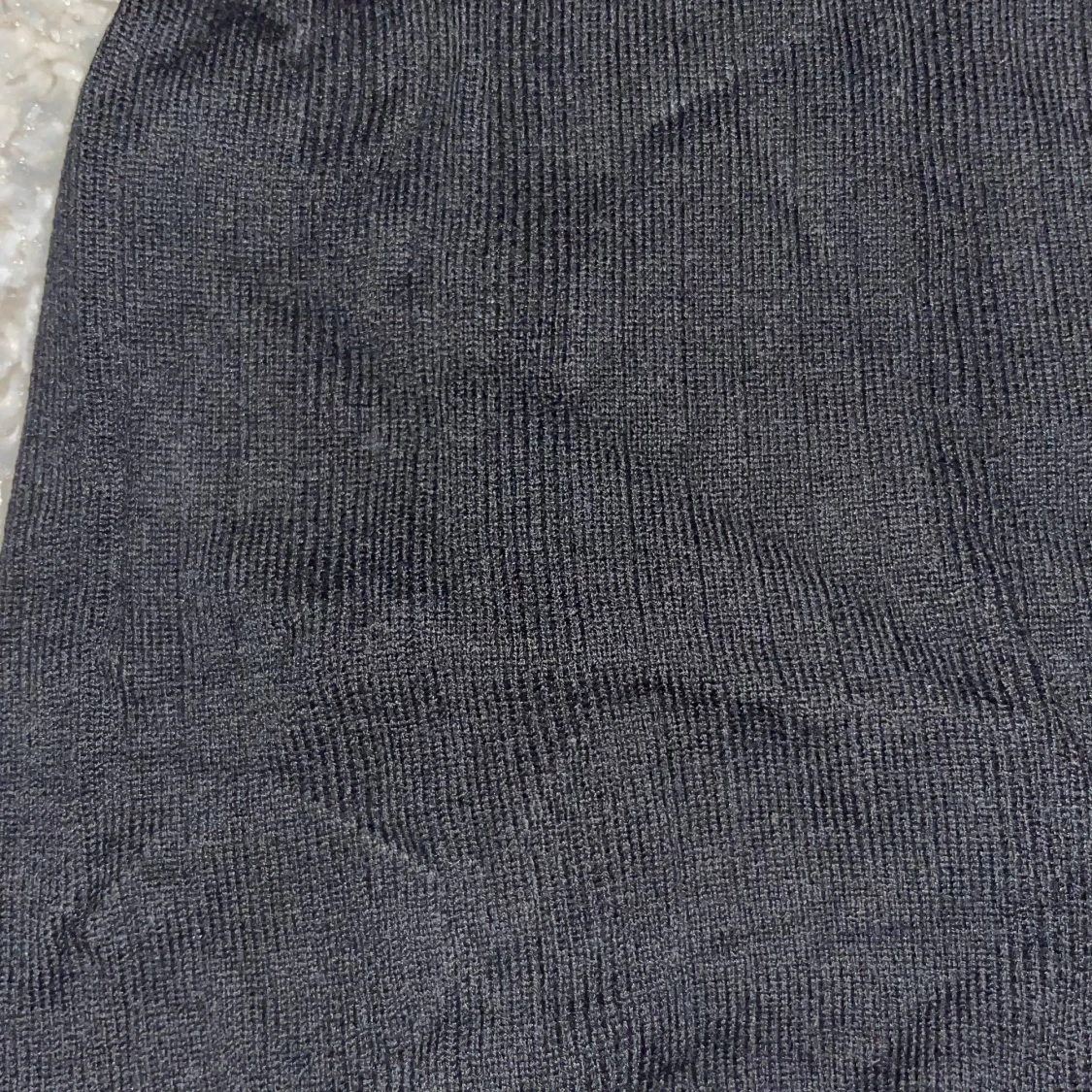 Svart ribbad långklänning XS - 1