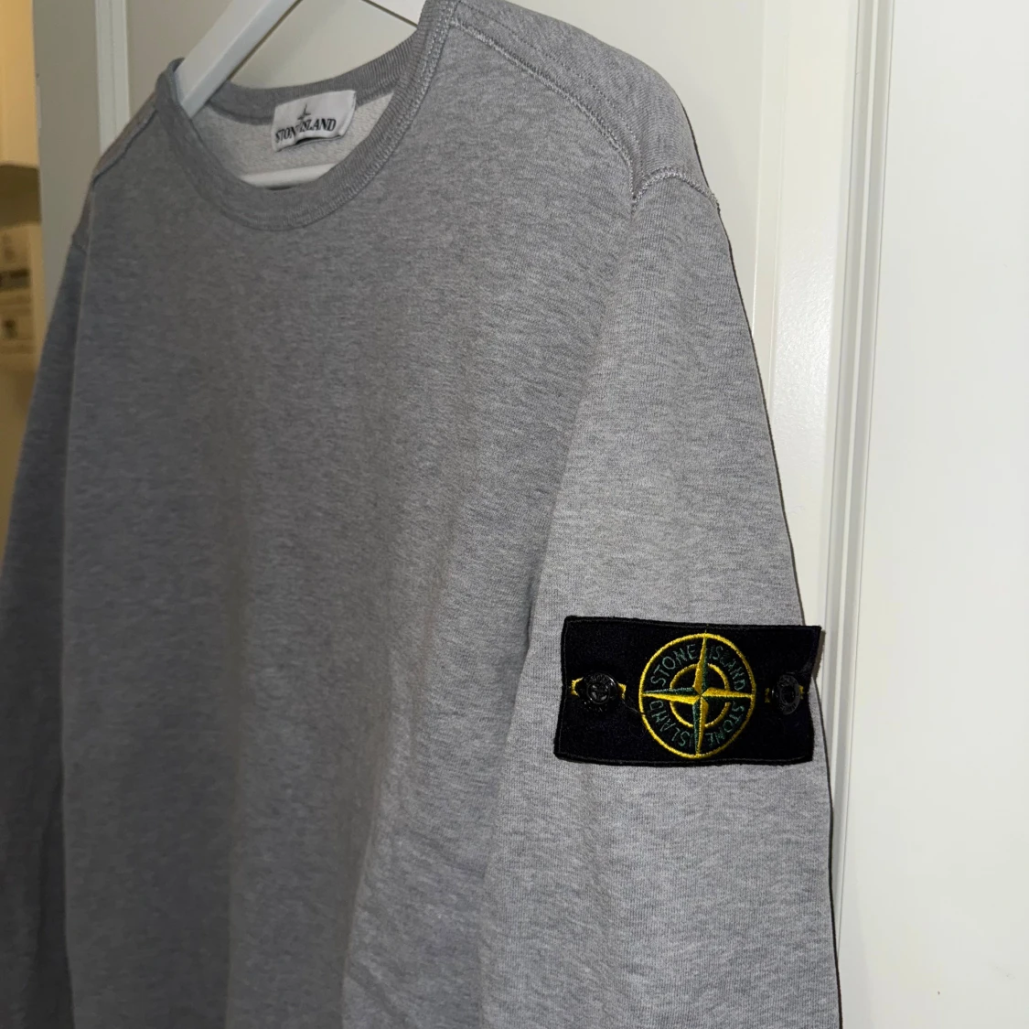Grå Stone Island sweatshirt i bomull - 2