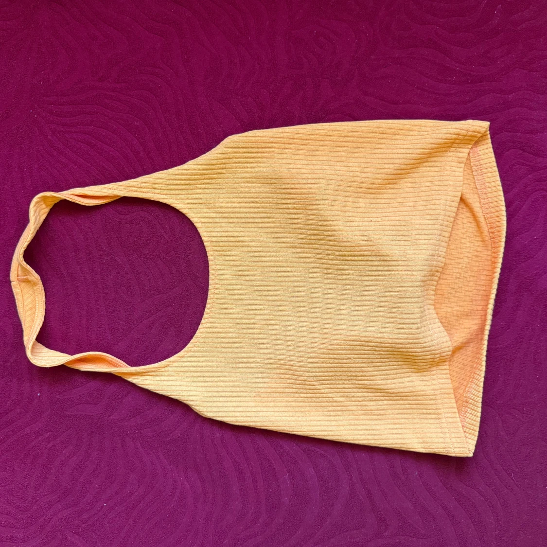 Orange ribbad topp från H&M Divided