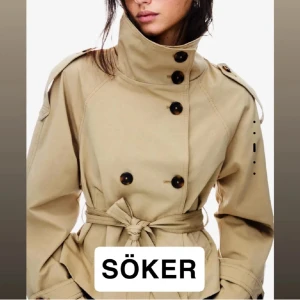 söker, kort trenchcoat bershka  - Hej, söker denna beige trenchcoat i kort modell från bershka i storlek S till ett rimligt pris!🥰