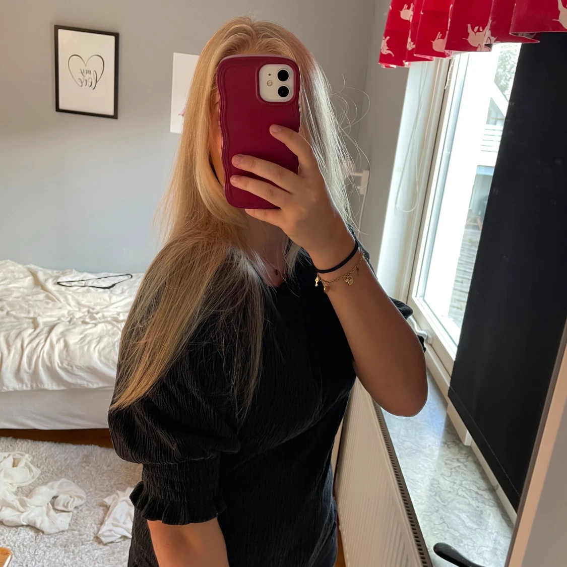 Svart ribbad topp från Lindex XS - 1