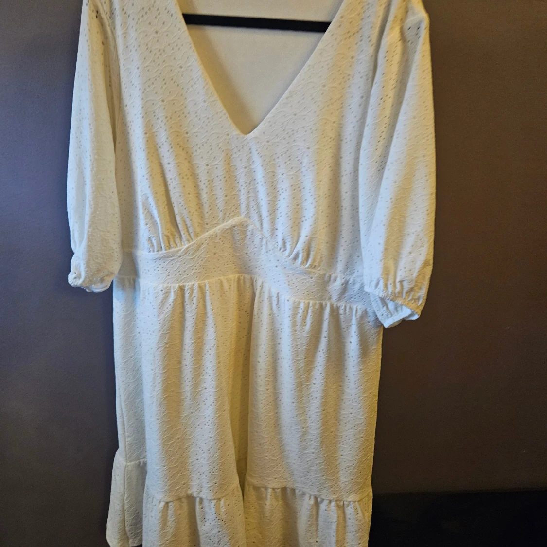 Romantisk vitt sommarklänning