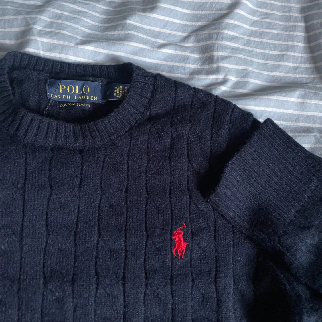 Mörkblå stickad tröja Polo Ralph Lauren - 1