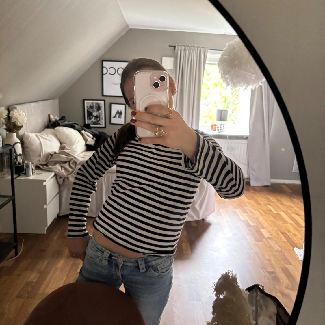 Randig långärmad tröja Weekday XS - 1