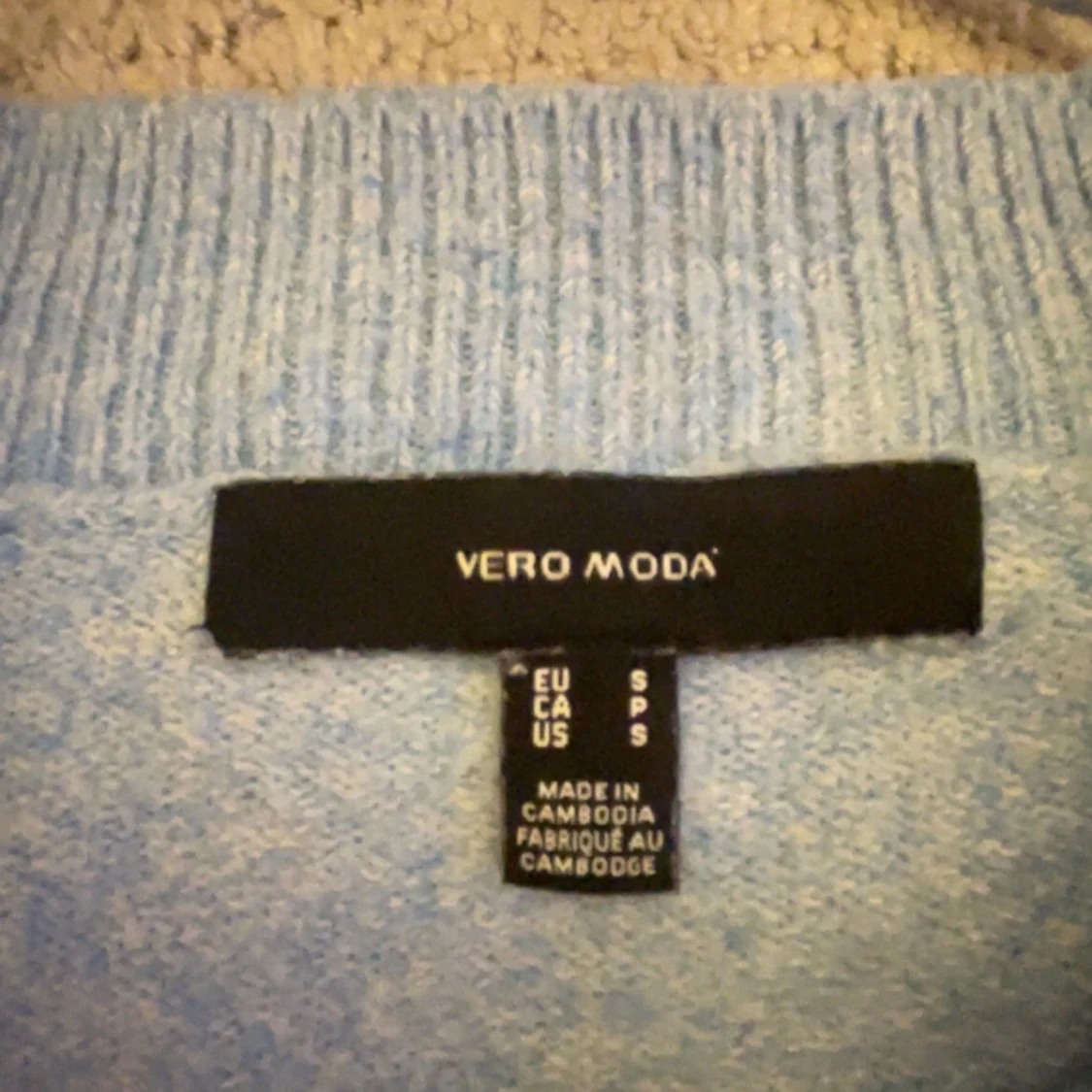 Ljusblå stickad tröja Vero Moda - 1