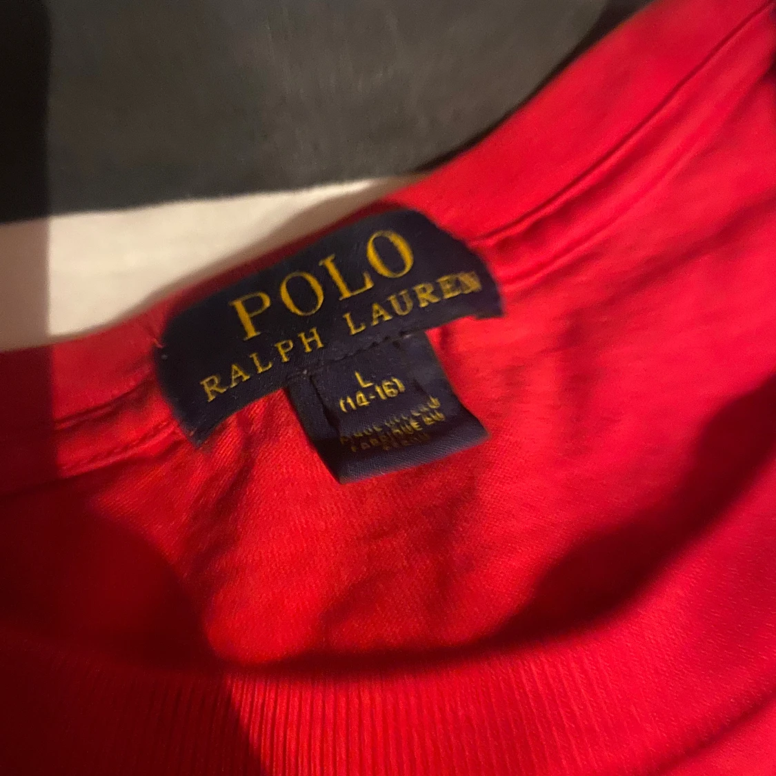 Röd Polo Ralph Lauren t-shirt L - 1