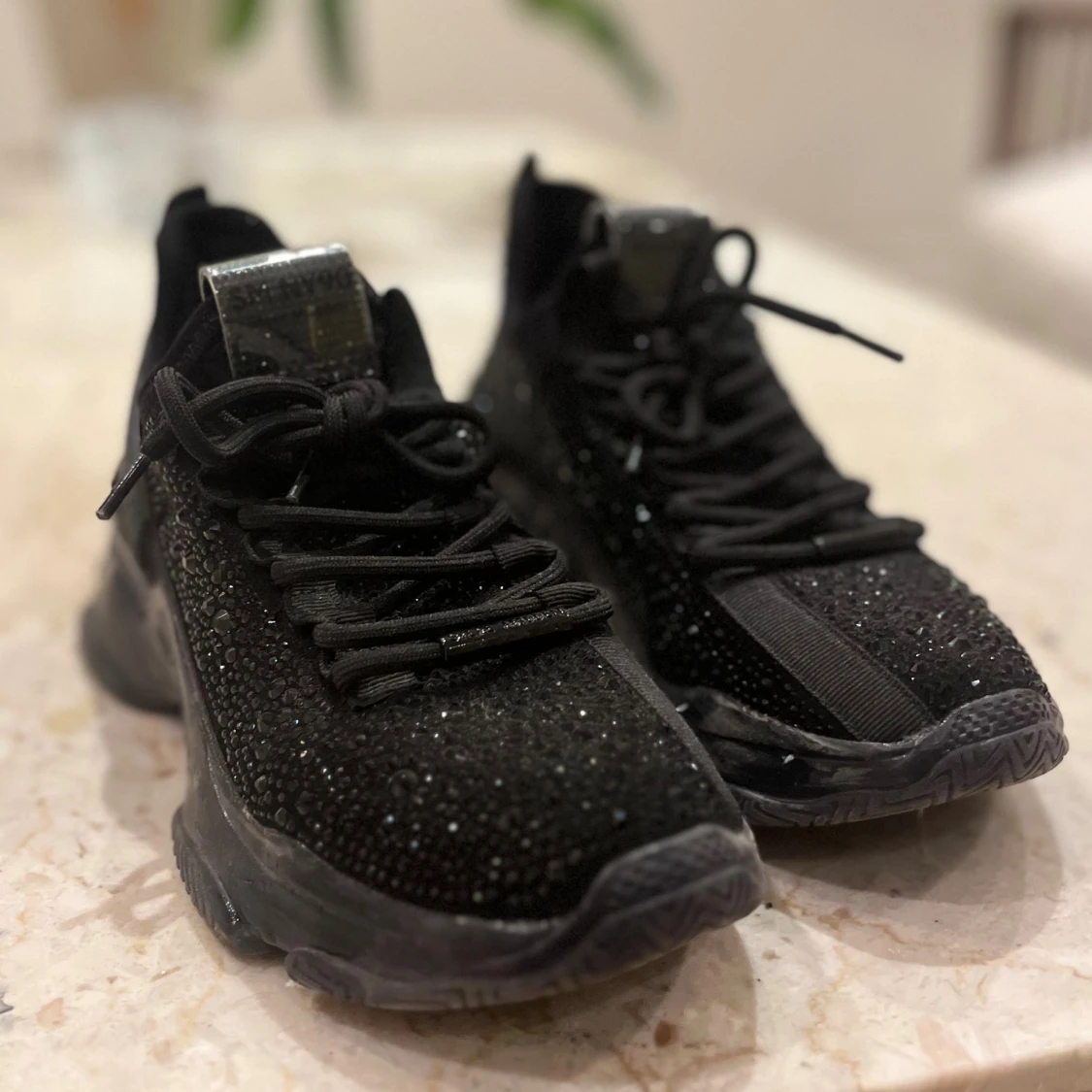 Svarta glittriga sneakers Steve Madden - 1