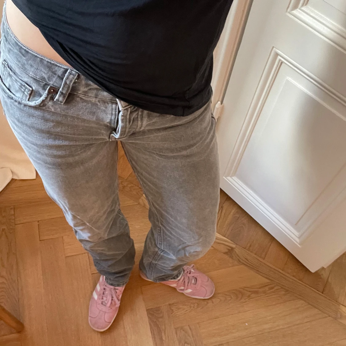 Grå raka populära jeans från zara - 2