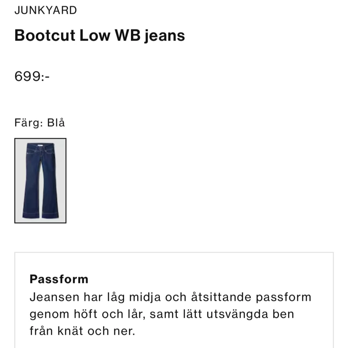 Blå bootcut jeans från Junkyard - 1