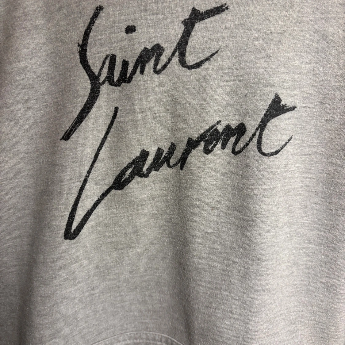 Grå Yves Saint Laurent hoodie med tryck - 2