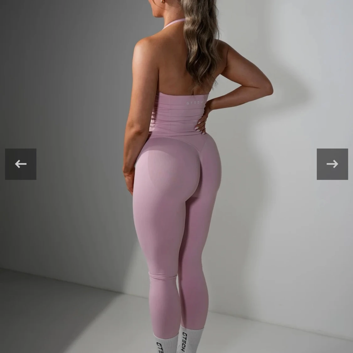 Ljusrosa seamless leggings från GT
