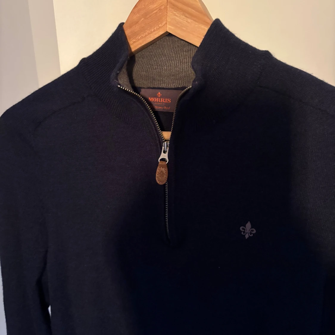 Mörkblå merinoullströja Morris M - 4