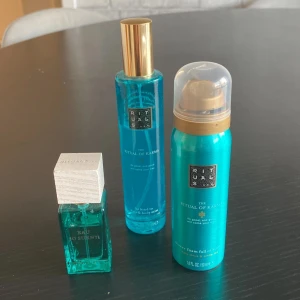 RITUAL OF KARMA  - Shower foaming gel 50 ml aldrig använd, Hair and body mist 50 ml mer än hälften kvar och en EAU SO SONNY 15ml mer än hälften kvar säljs i set