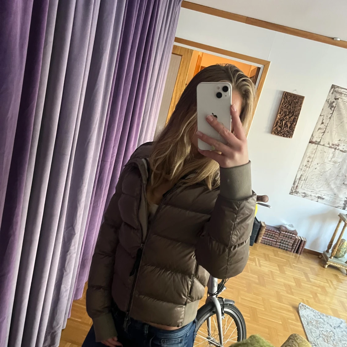 Brun pufferjacka från Parajumpers