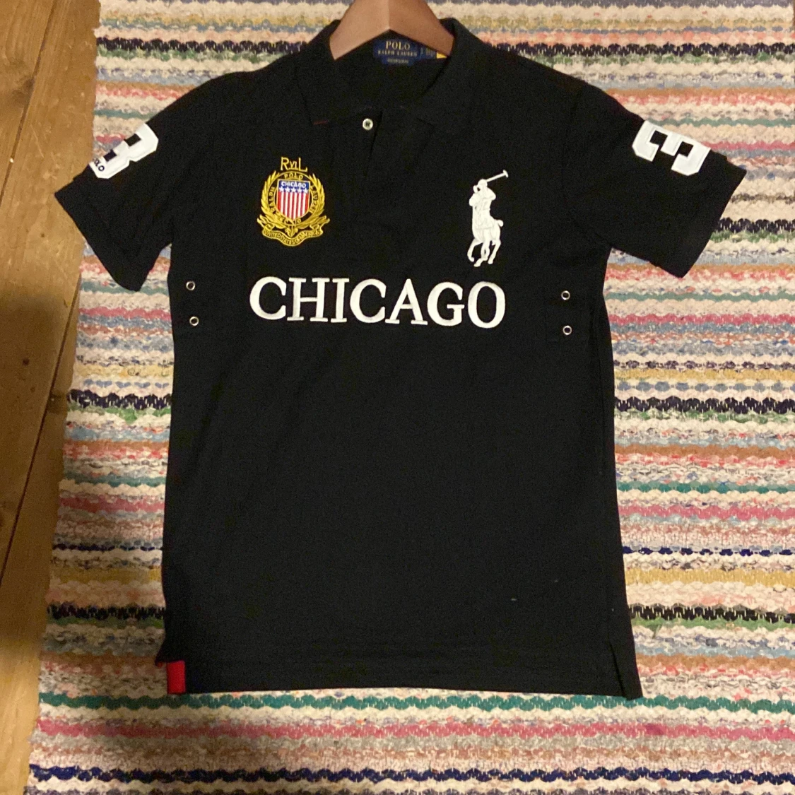 Svart Polo Ralph Lauren Chicago piké