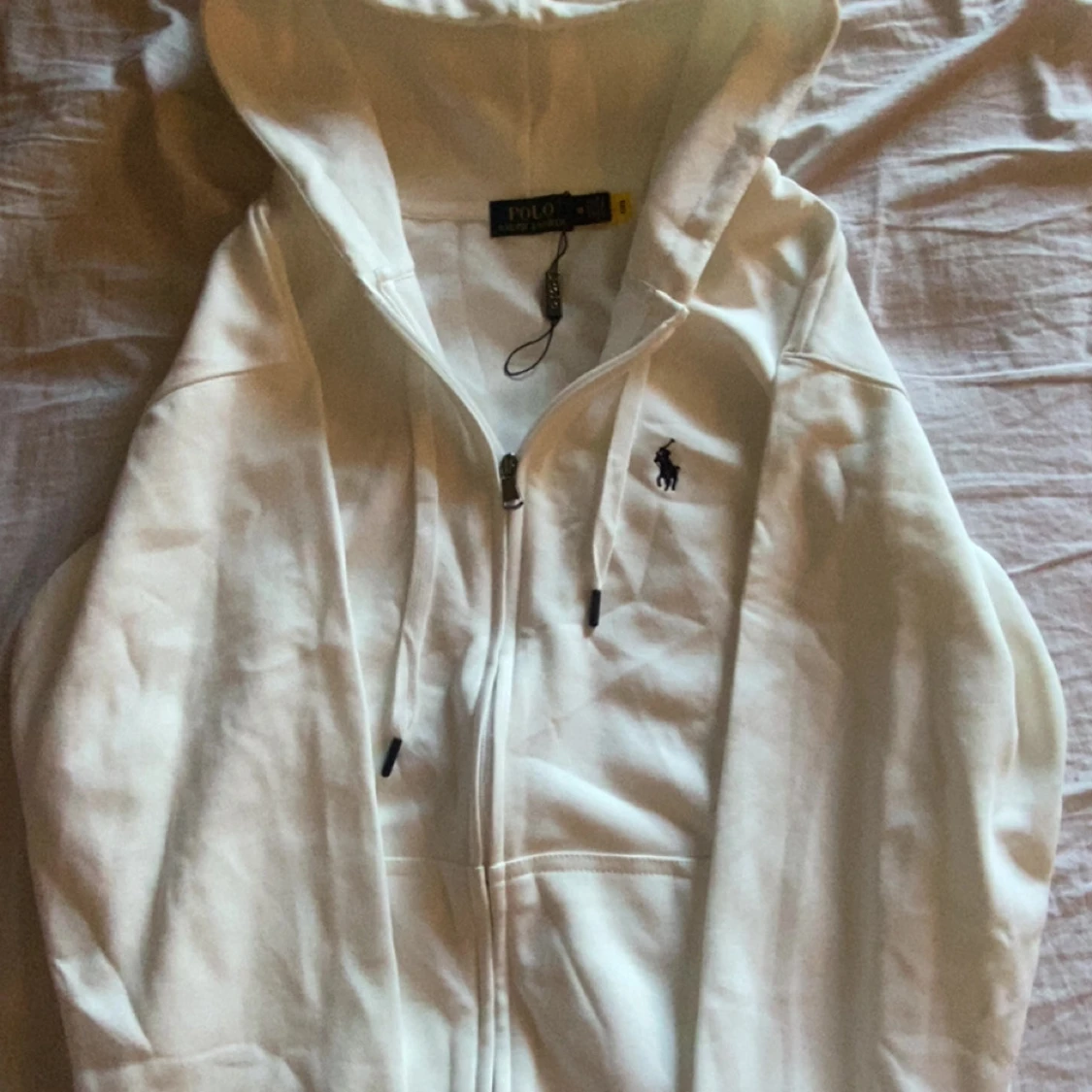 Vit hoodie från Polo Ralph Lauren M