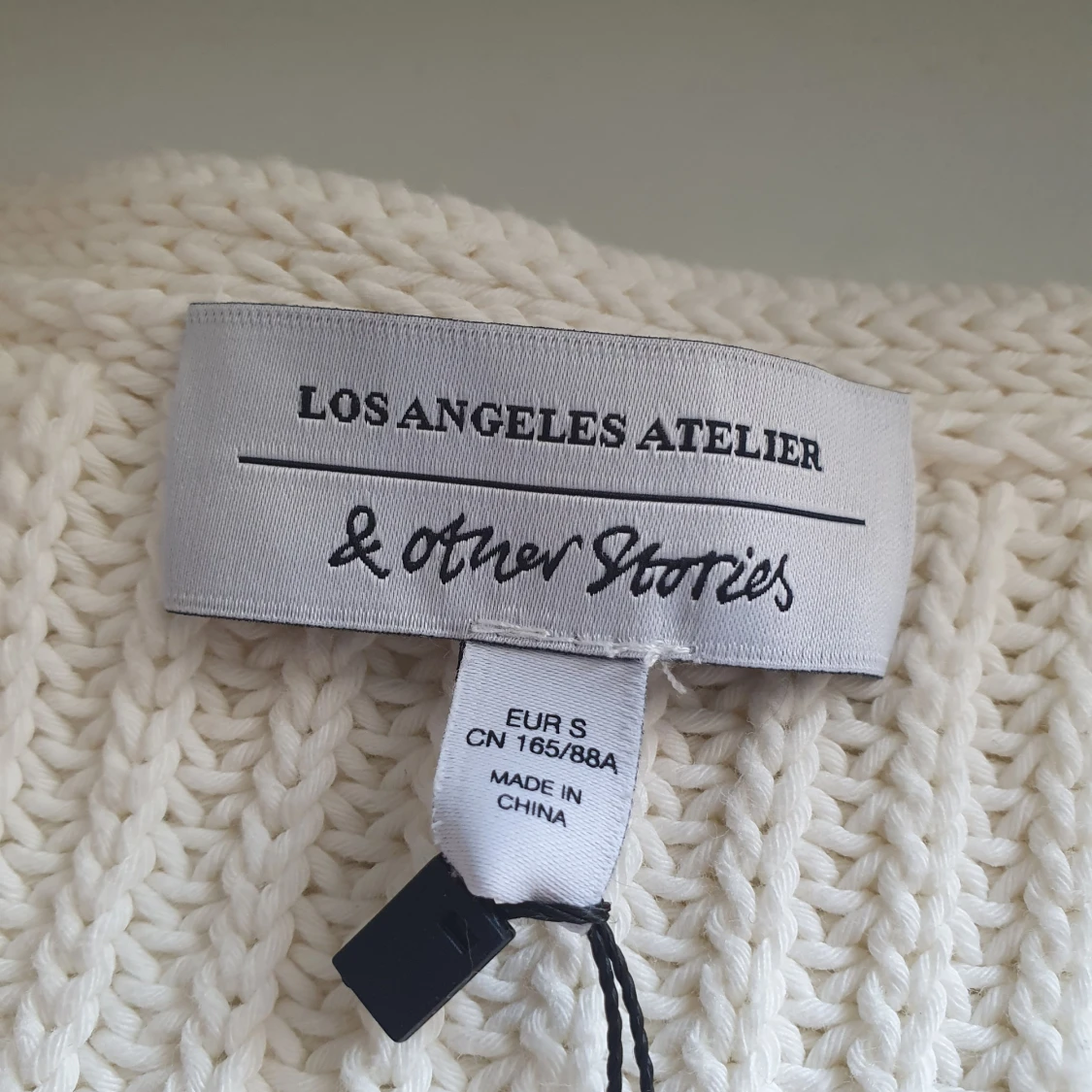 Krämvit stickad topp  - 4