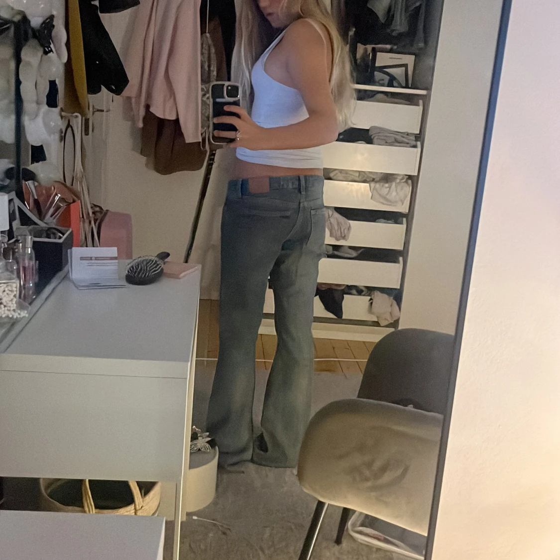 Blåa Weekday jeans bootcut - 2