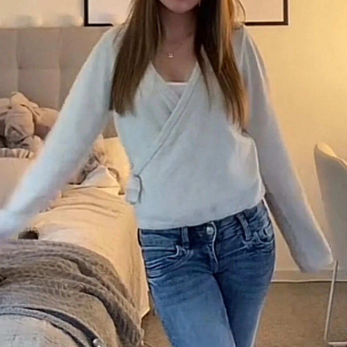 Omlott stickad tröja