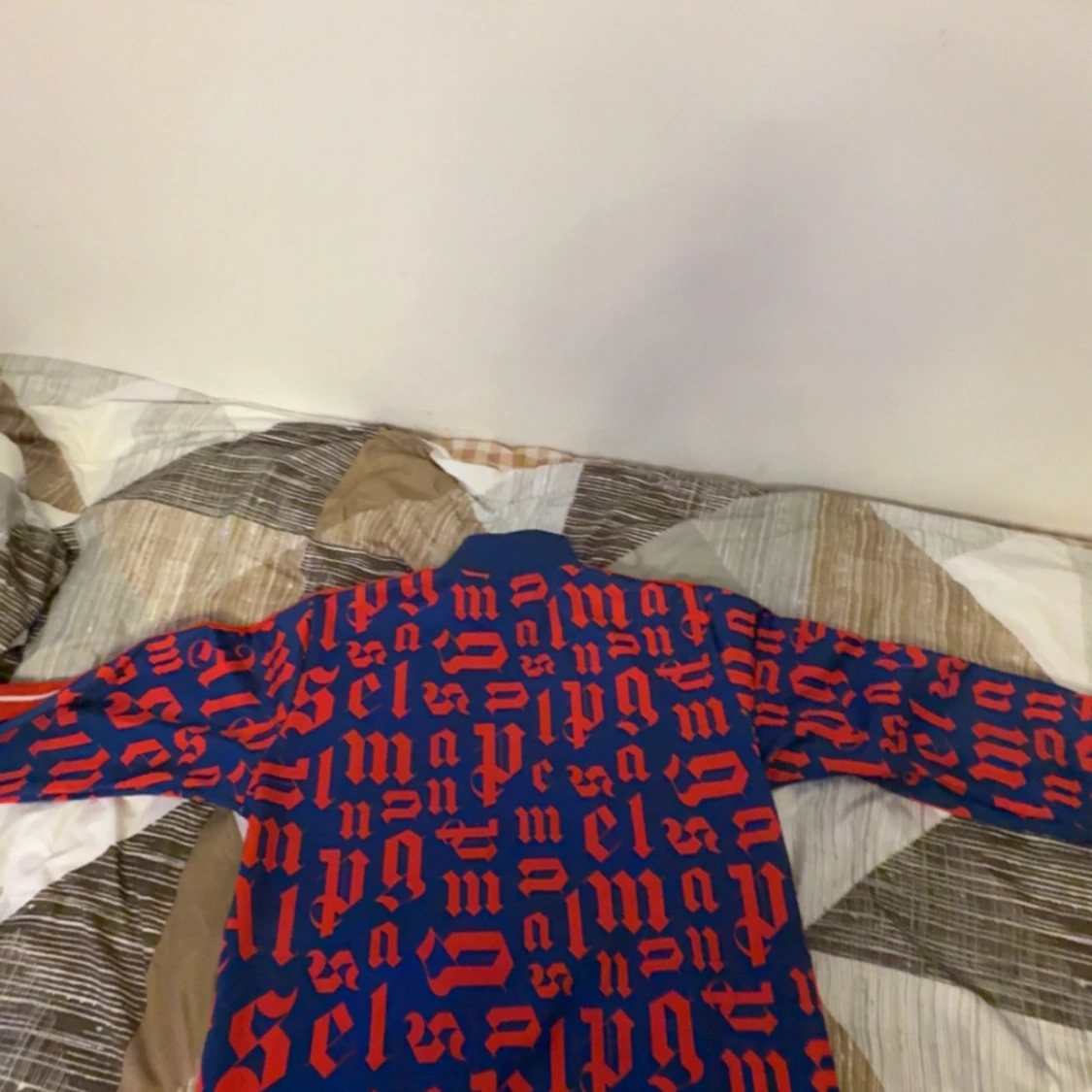 Palm Angels blå och röd track jacket - 3