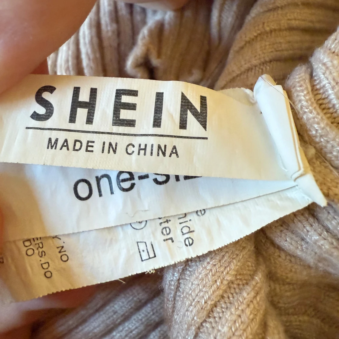 Beige ribbad kofta från SHEIN - 1