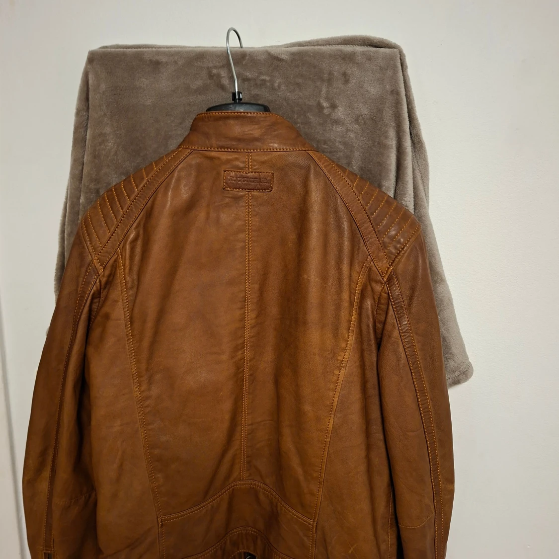 Skinnjacka Rock and Blue (cognac) - 1