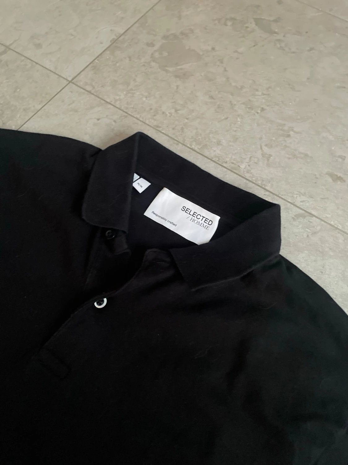 Svart Rugby tröja (Långärmad Polo)  - 1