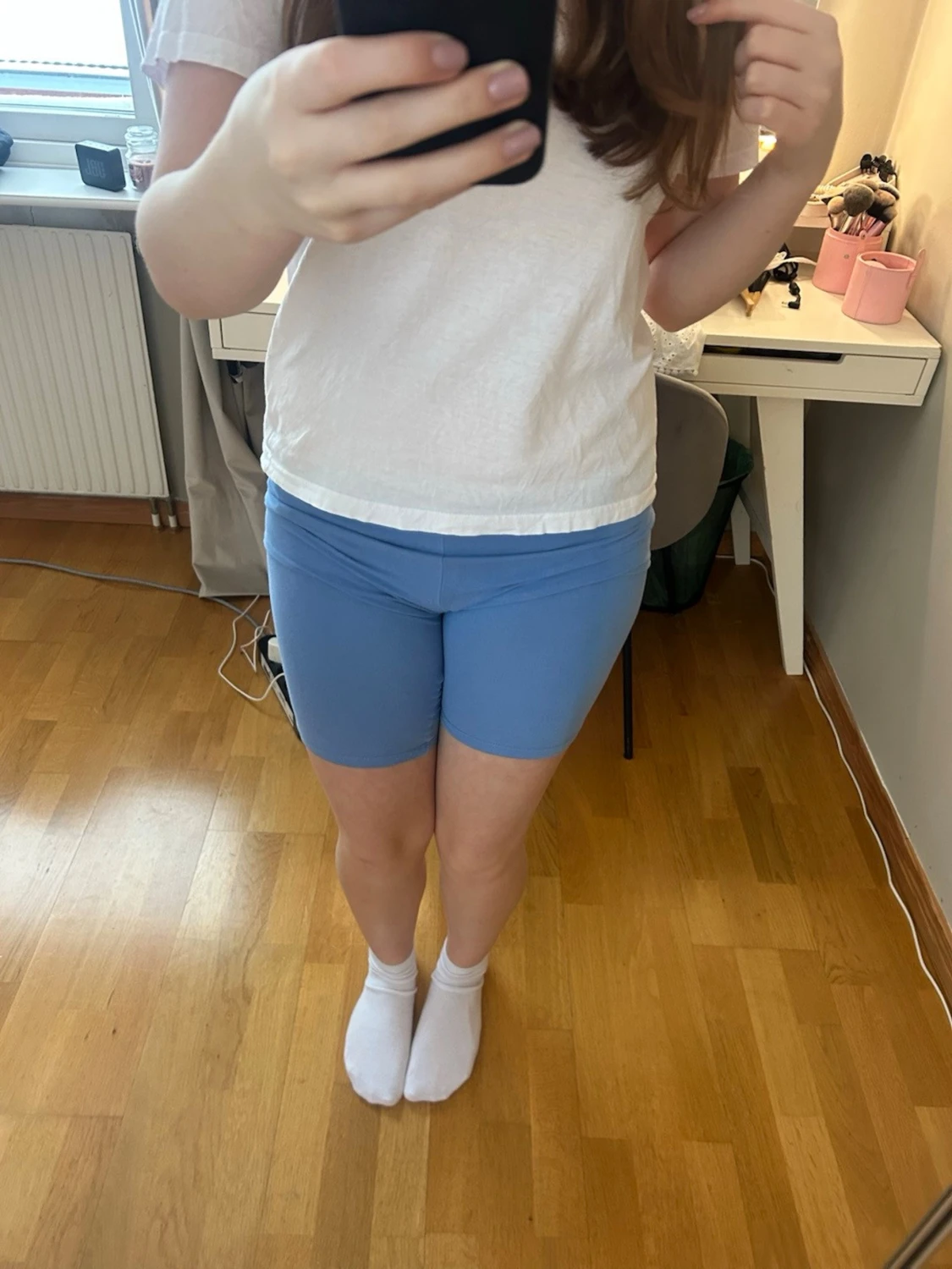 Blå cykelshorts från Only