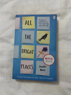 All the Bright Places - En gripande och känslosam roman om två ungdomar som möts på skolans klocktorn. Boken utforskar teman som kärlek, sorg och psykisk ohälsa. Perfekt för dig som gillar starka berättelser och vill läsa något som både berör och inspirerar. 