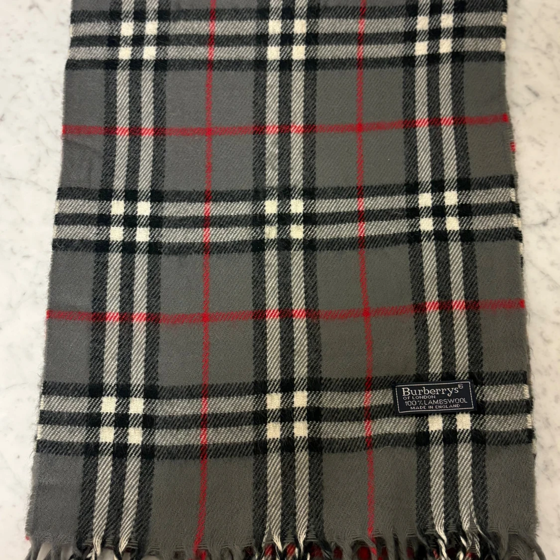 Rutig grå halsduk från Burberrys
