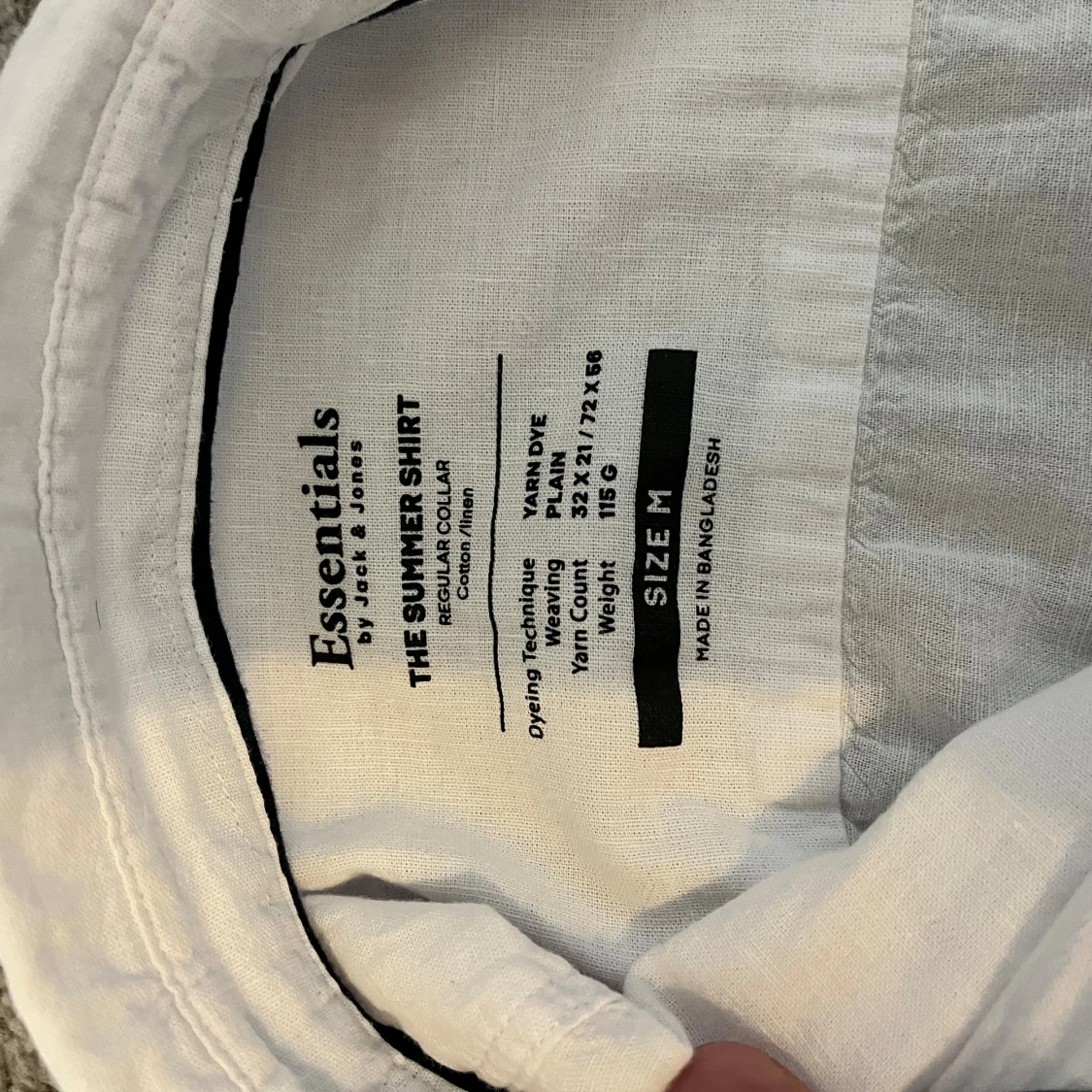 Vit kortärmad skjorta Essentials M - 2