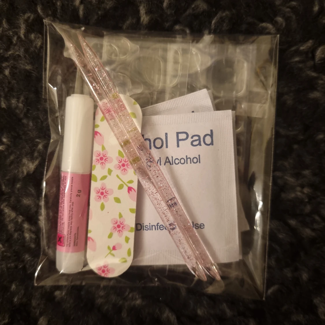 Handgjord press on naglar Strl S  - 3