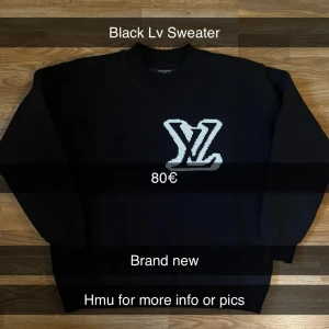 Black Le Sweater - 🧶 Luxury Louis Vuitton Knit Sweater 👕 Size: M  🌫️ Color: Classic Black with White LV logo 💎 Material: Soft premium wool blend — super cozy & high-quality feel 🧵 Embroidered LV logo on the chest — iconic and elegant 🧤 Ribbed cuffs, collar & hem for a perfect fit 💼 Unisex street-luxury style — perfect for layering or casual wear ✨ Excellent condition (mention if new, like new, or gently used) 📦 Ships fast & carefully packed 