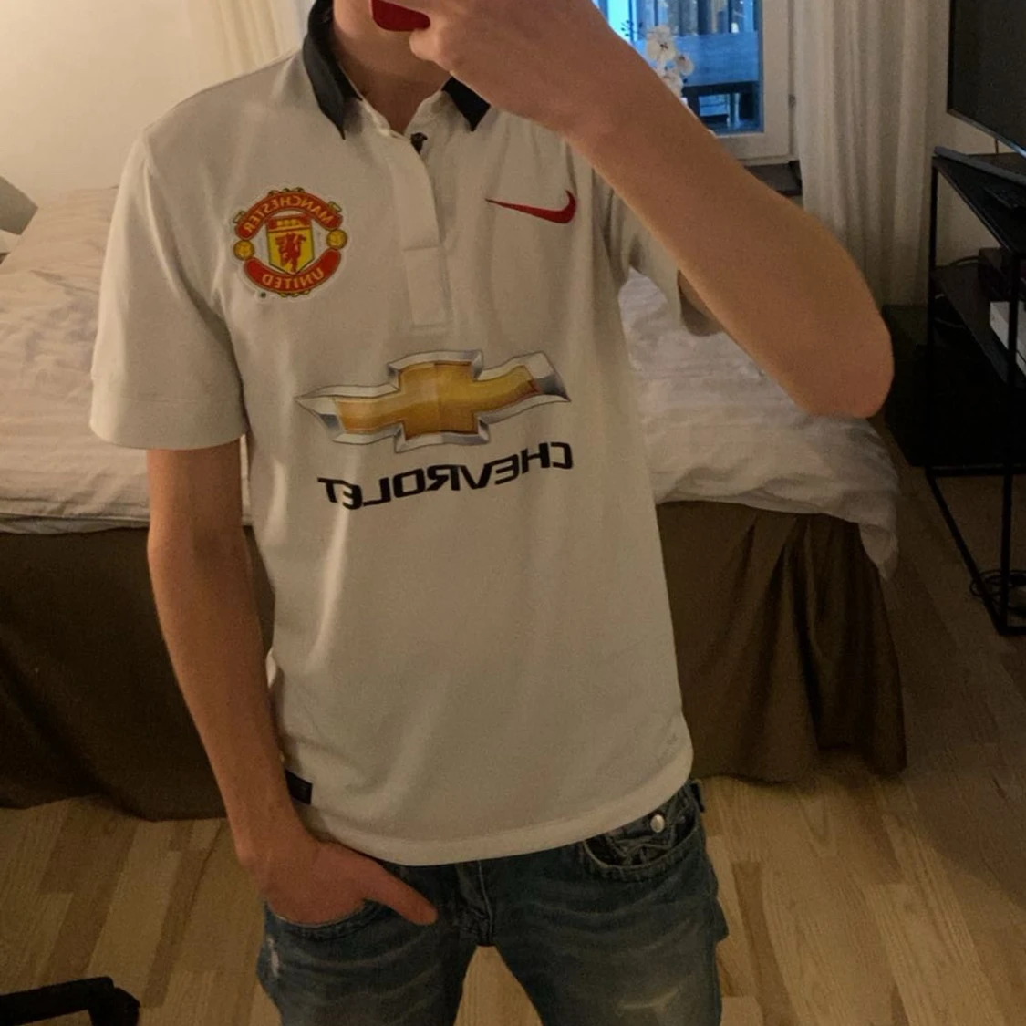 Manchester United vit bortatröja Nike