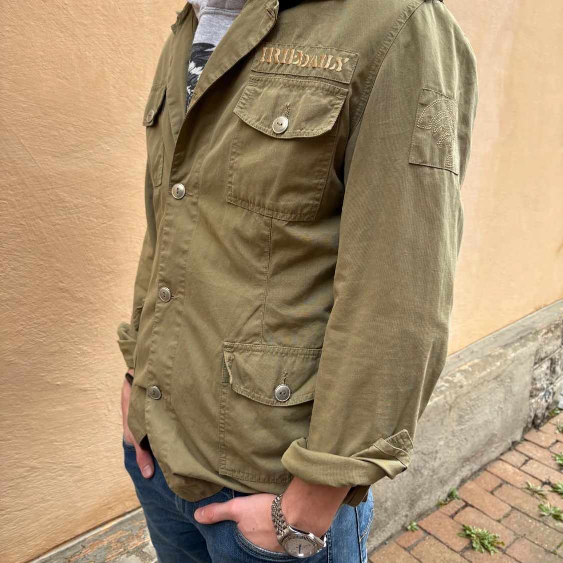 005 khakigrön overshirt  - 2