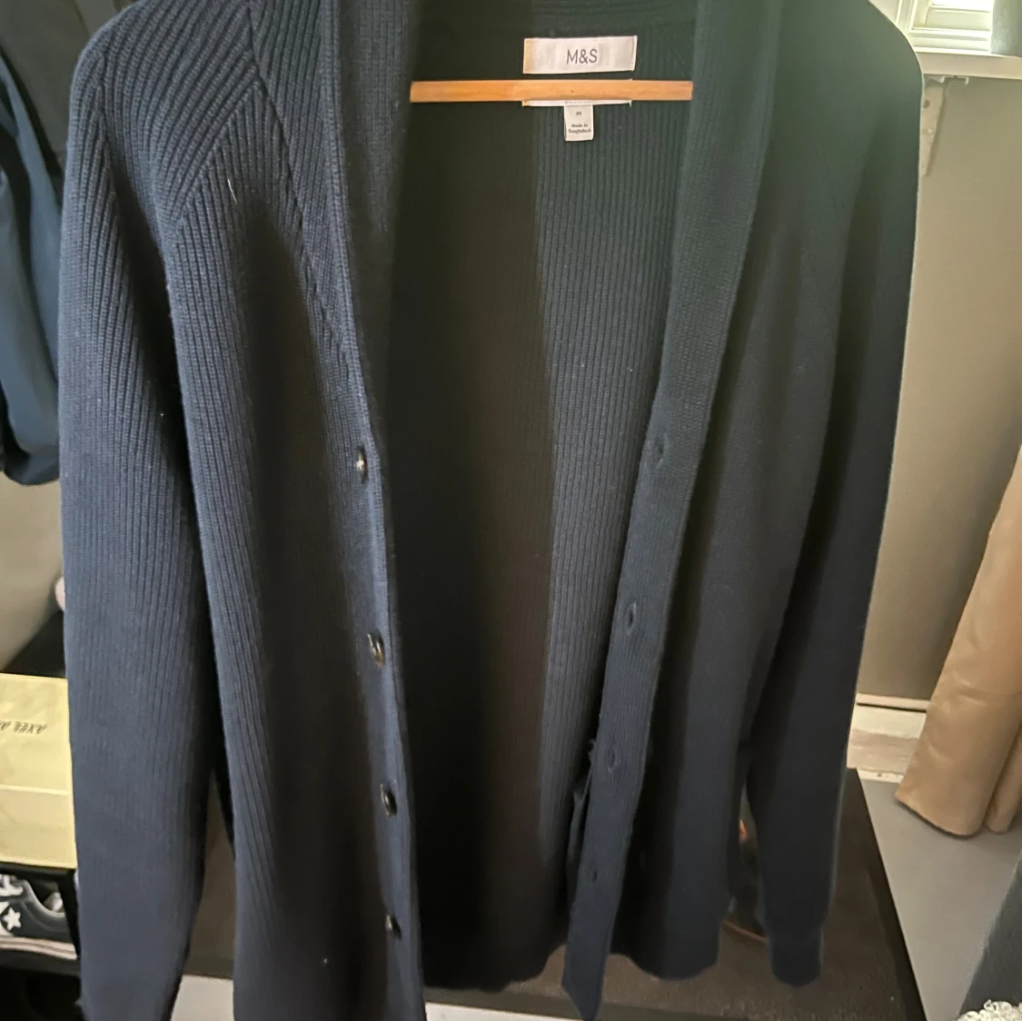 Mörkblå kofta från M&S, storlek M - 2