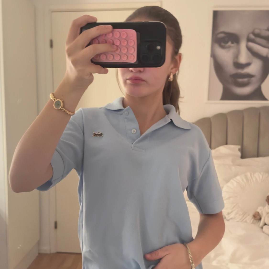 Ljusblå piké från Lacoste - 1