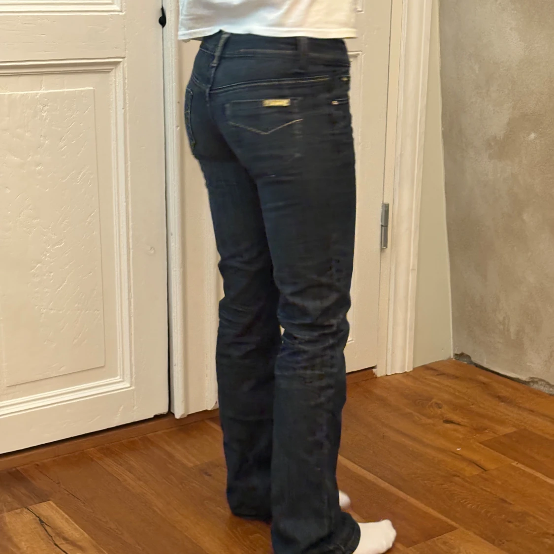Mörkgrå bootcut jeans - 4