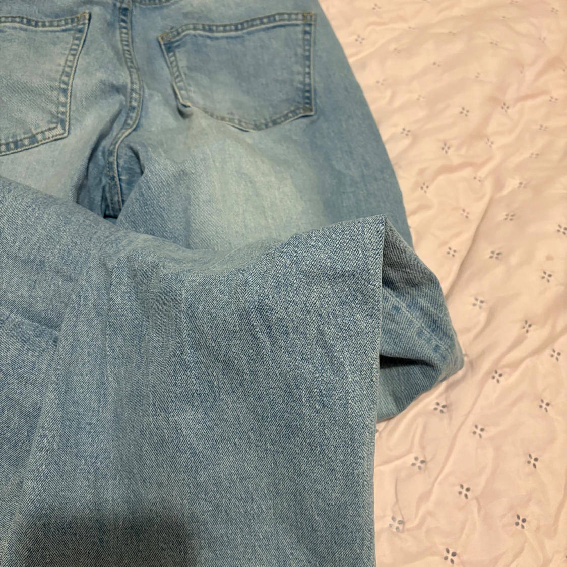 Ljusblå raka jeans från 157 - 4