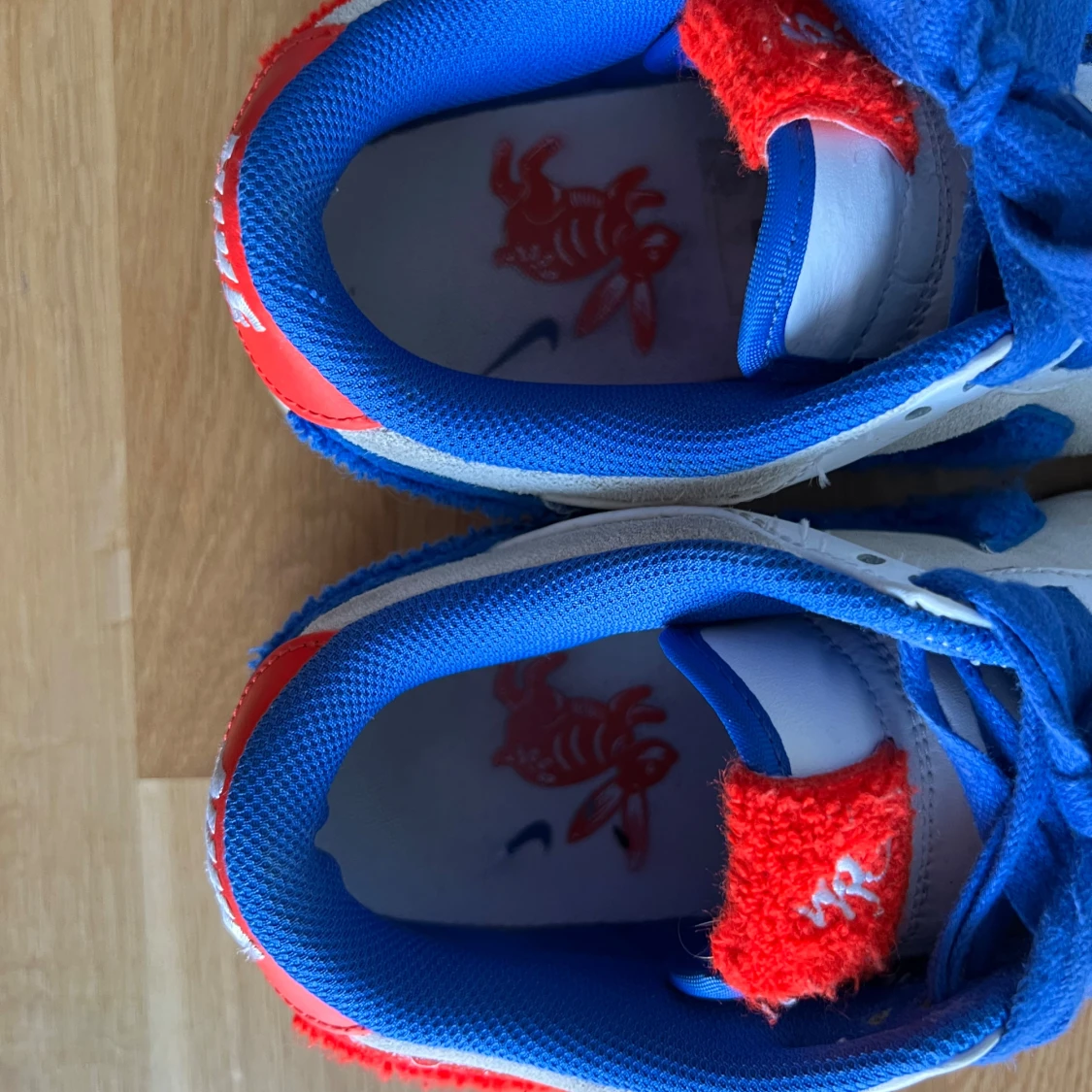 Nike Dunk Low vit/blå/röd - 3