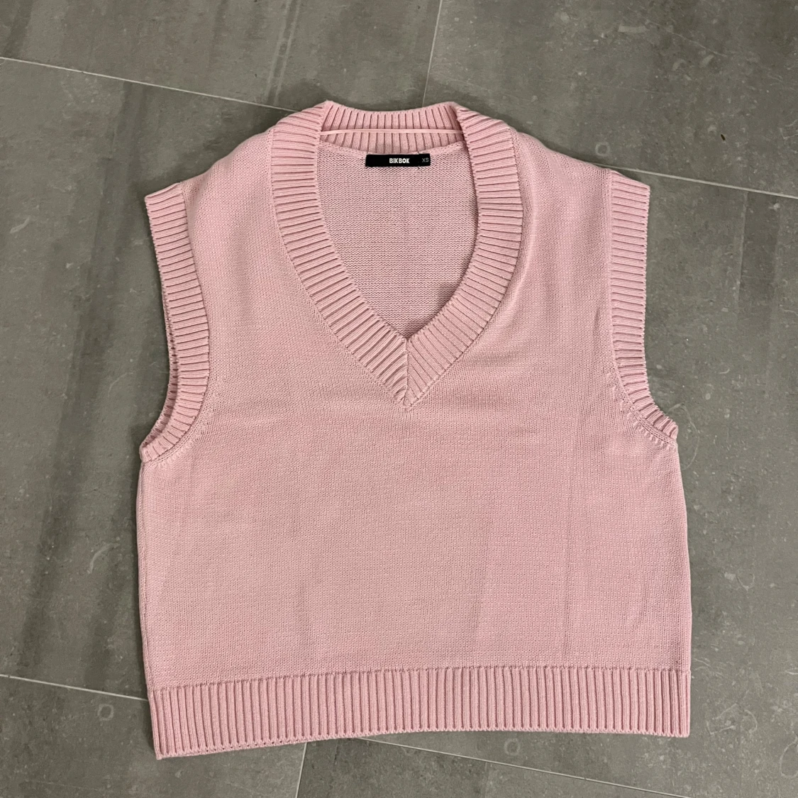 Rosa stickad väst - 3